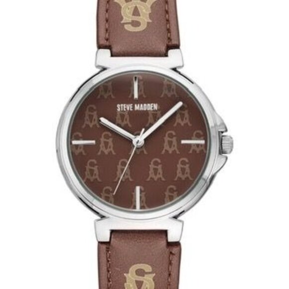 Steve Madden Accessories - Steve Madden SM-1023BNBN Brown Logo Monogram Watch NWT w/ Box